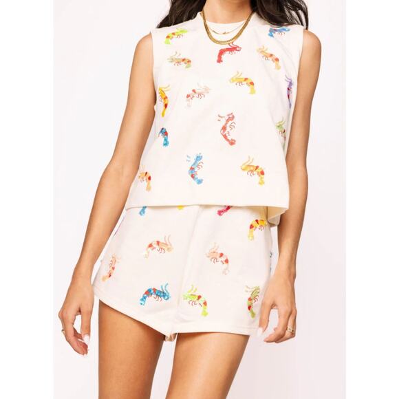 Queen of Sparkles Shrimp Short Ivory - Picture 11 of 11